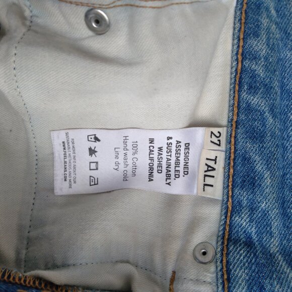 The Feel Studio Inc Cropped Leg Straight Jeans Blue Women’s Size 27 - Picture 11 of 16